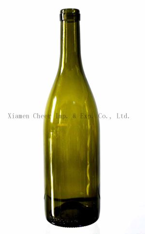 750ml tamsiai žalios spalvos stiklo Bordo butelis (GR750 - 1823DG)
